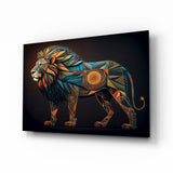 Arte de pared de vidrio de Lion || Collezione designer