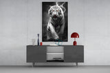 Tiger's Wrath Glass Wall Art || Designer's Collection