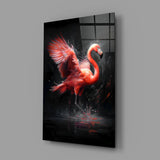 Flamingo Glass Wall Art || Designer's Collection