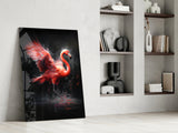 Flamingo Glass Wall Art || Designer's Collection