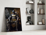 Batman in the Throne Glass Wall Art || Designer's Collection