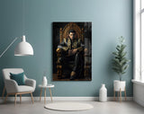 Elvis Presley in the Throne Glass Wall Art || Designer's Collection