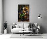 Clown and the Throne Glass Wall Art || Designer's Collection