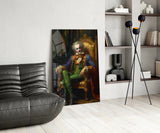 Clown and the Throne Glass Wall Art || Designer's Collection