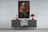 Joker in the Throne Glass Wall Art || Designer's Collection