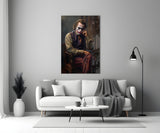 Joker the Thinker Glass Wall Art || Designer's Collection