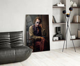 Joker the Thinker Glass Wall Art || Designer's Collection