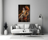 Michael Jackson in the Throne Glass Wall Art || Designer's Collection