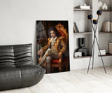 Michael Jackson in the Throne Glass Wall Art || Designer's Collection