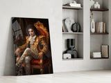 Michael Jackson in the Throne Glass Wall Art || Designer's Collection