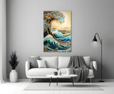 Waves, Trees or Mountains Glass Wall Art || Designer's Collection