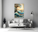 Waves, Trees or Mountains Glass Wall Art || Designer's Collection