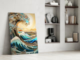 Waves, Trees or Mountains Glass Wall Art || Designer's Collection