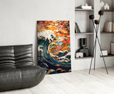 Waves, Trees or Mountains Glass Wall Art || Designer's Collection