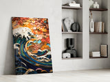 Waves, Trees or Mountains Glass Wall Art || Designer's Collection