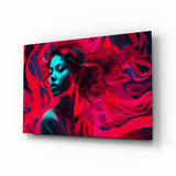 Red Feelings Glass Wall Art || Designer's Collection