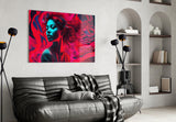 Red Feelings Glass Wall Art || Designer's Collection