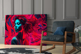 Red Feelings Glass Wall Art || Designer's Collection