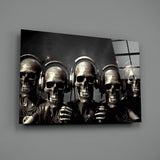 Skull Party Glass Wall Art || Designer's Collection