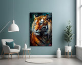 Tiger Glass Wall Art || Designer's Collection