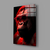 Ape the Thinker Glass Wall Art || Designer's Collection