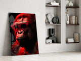 Ape the Thinker Glass Wall Art || Designer's Collection