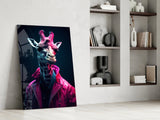 Stylish Giraffe Glass Wall Art || Designer's Collection