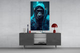 Music and the Ape  Glass Wall Art || Designer's Collection