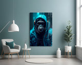 Music and the Ape  Glass Wall Art || Designer's Collection