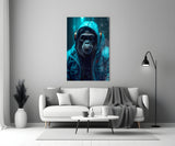 Music and the Ape  Glass Wall Art || Designer's Collection