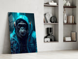 Music and the Ape  Glass Wall Art || Designer's Collection