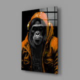 The Ape Glass Wall Art || Designer's Collection