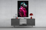 Rhino in Style Glass Wall Art || Designer's Collection