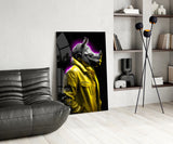 Rhino in Style Glass Wall Art || Designer's Collection