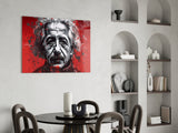 Einstein Glass Wall Art || Designers Collection