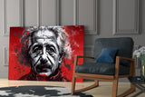 Einstein Glass Wall Art || Designers Collection