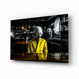 Arte de pared de vidrio de Einstein nel bar || Collezione designer