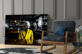 Einstein in the Bar Glass Wall Art || Designers Collection