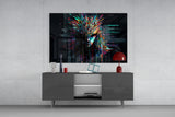 Face of Colour Sticks Glass Wall Art || Designers Collection