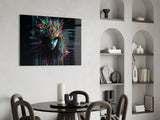 Face of Colour Sticks Glass Wall Art || Designers Collection