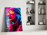 Stylish Woman Glass Wall Art || Designer Collection