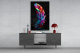 Feather Glass Wall Art || Designers Collection