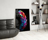 Feather Glass Wall Art || Designers Collection