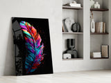 Feather Glass Wall Art || Designers Collection