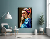 Girl With A Pearl Earring Glass Wall Art || Designer Collection