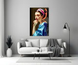 Girl With A Pearl Earring Glass Wall Art || Designer Collection