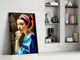 Girl With A Pearl Earring Glass Wall Art || Designer Collection