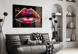 Lips Glass Wall Art || Designer Collection