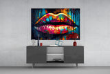 Lips Glass Wall Art || Designer Collection