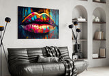 Lips Glass Wall Art || Designer Collection